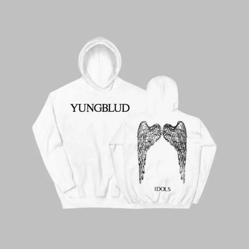 Yungblud IDOLS أجنحة ألبوم جولة 2025 هوديس الرجال النساء خمر موضة قمصان سويت شيرت بقلنسوة الهيب هوب البلوفرات المتضخم الشارع الشهير