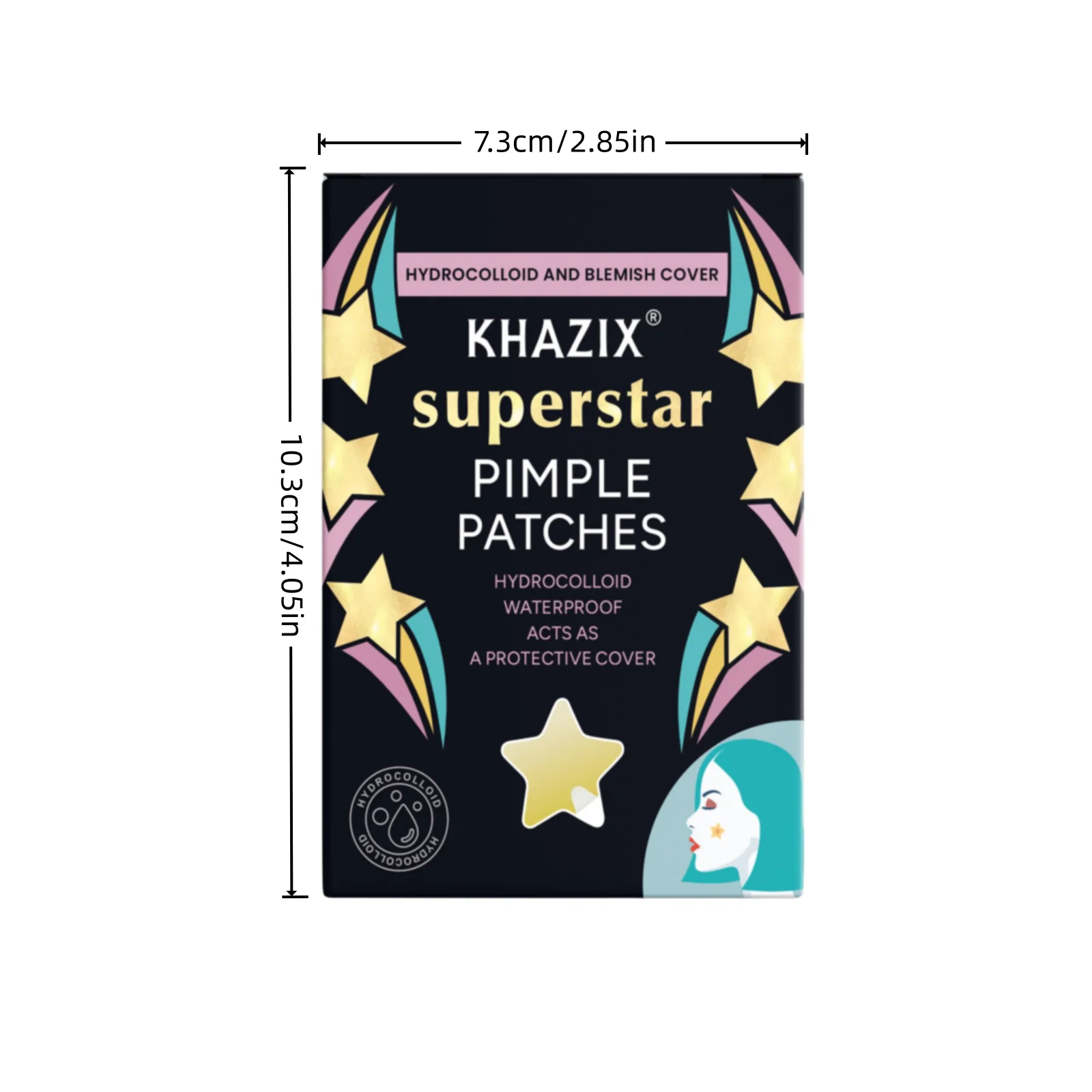 280 stuks gezichtsster puistjespleisters in meerdere maten, kleurrijk, onzichtbaar, ademend, verbergt vlekken.