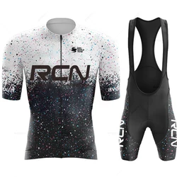 RCN Team Sportwear Cycling Jersey Set Summer Cycling Clothing MTB Bike Clothes Uniform Maillot Ropa Ciclismo Man Bicycle Suit