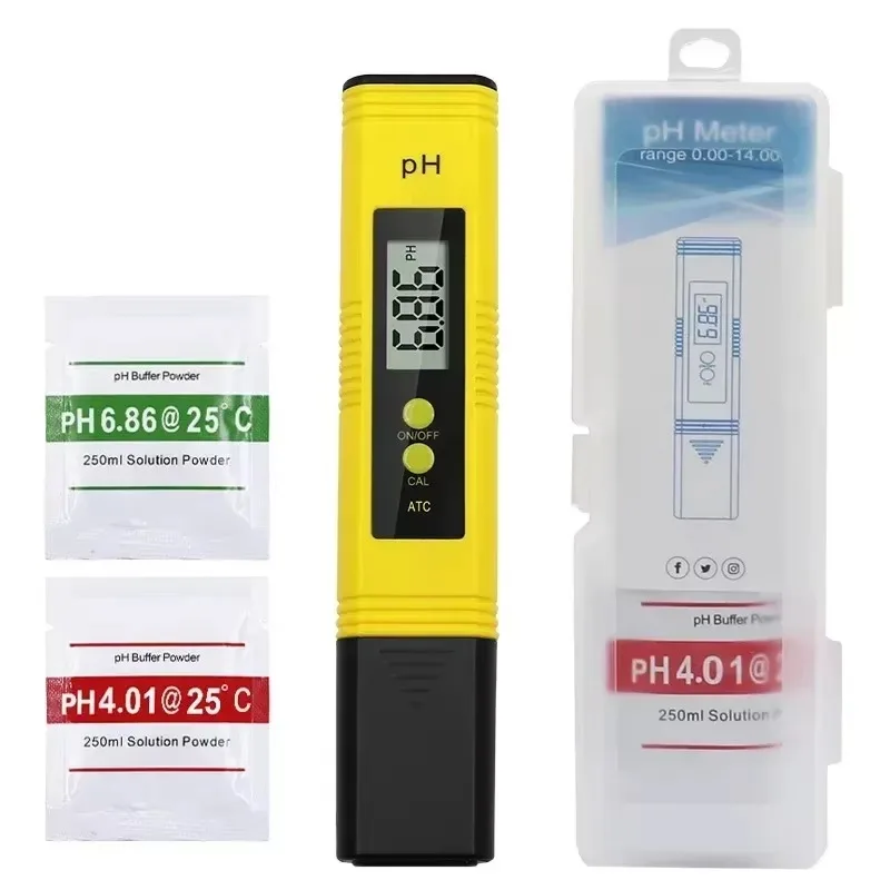 Portable PH Meter 0.01 Digital Water Quanlity Meter 0-14 PH  Water Purity Aquarium Filter Pool Water Monitor With backlight