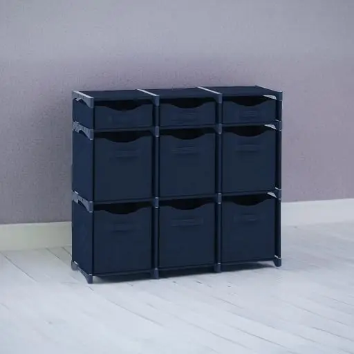 9 Cube Closet Organizers And Storage | Includes All Storage Cube Bins | Easy To Assemble Closet Storage Unit With Drawers