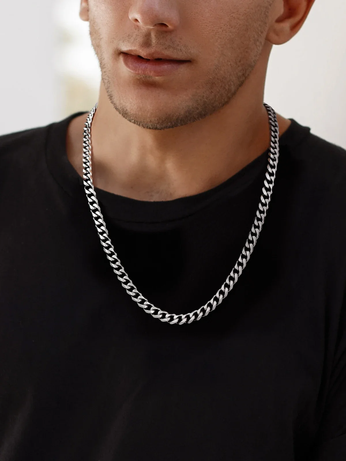 U7 Stainless Steel Chunky Thick Miami Cuban Chain Necklaces for Men 6/9/13mm 14-30inches Simple Stackable Unisex Daily Jewelry