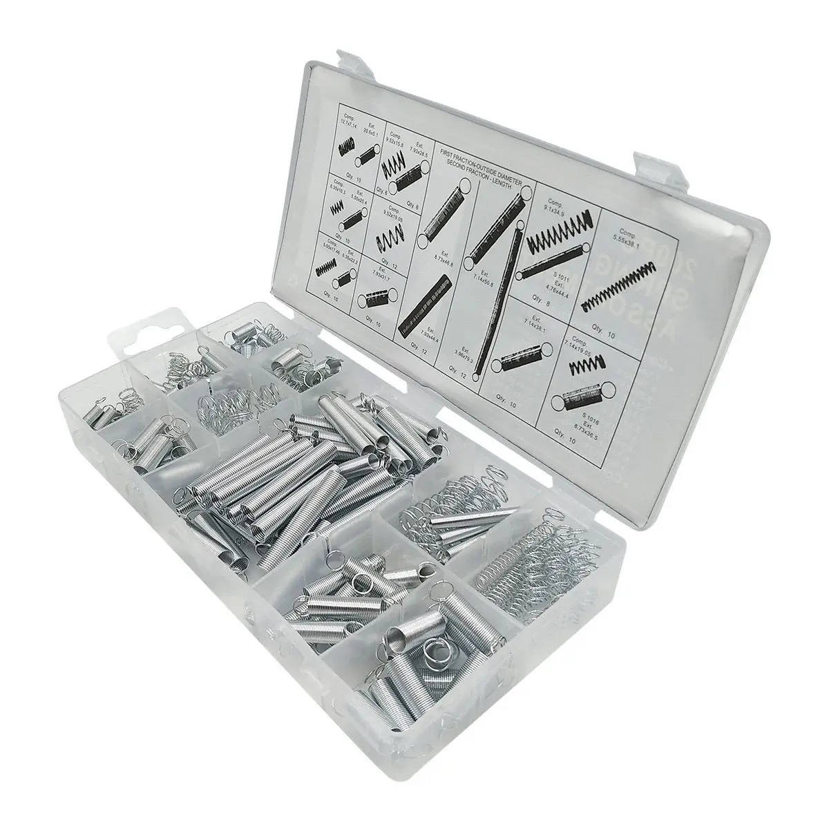 200PCS/set hardware Tension spring compression spring set in box 20 Size Springs Assortment