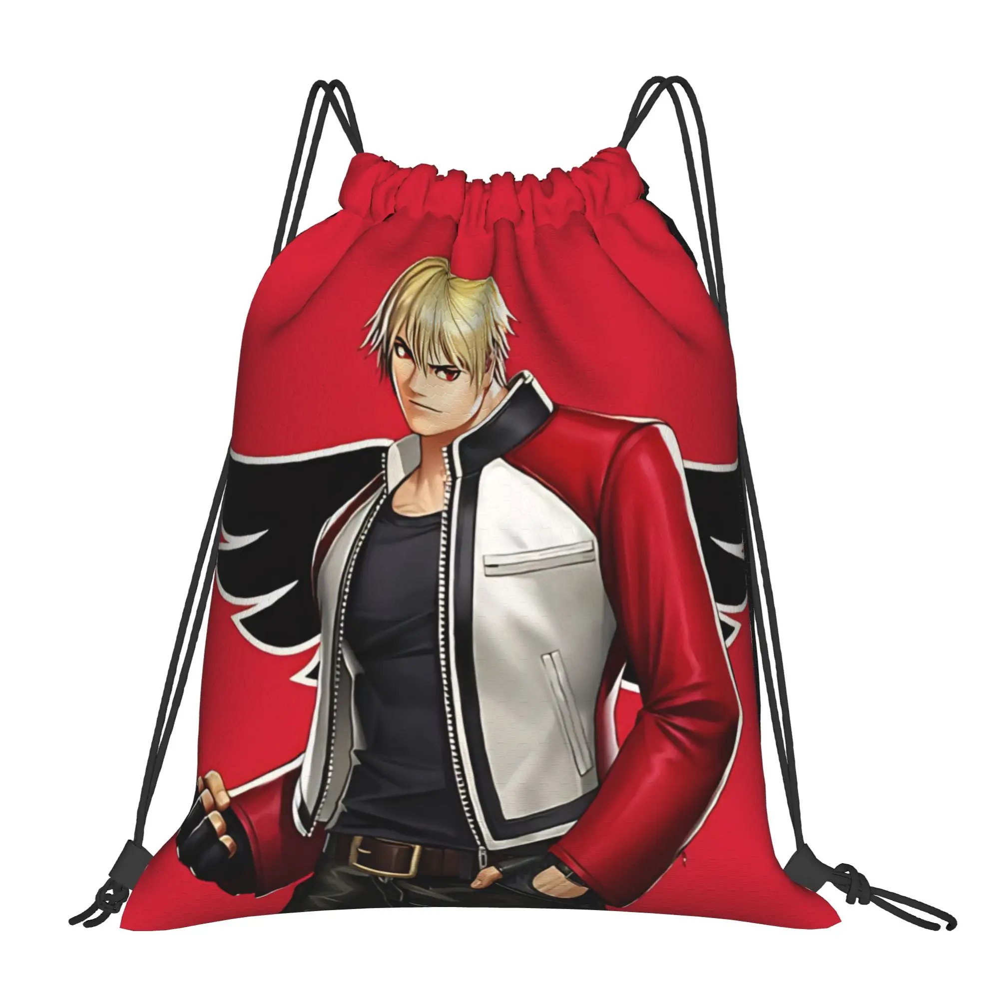 KOF woodblock print aesthetic Portable Sports Riding Gym Drawstring Storage Sporty Backpacks