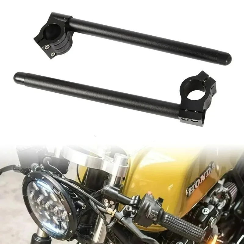 Motorcycle Modified CNC Split Handlebars - Aluminum Alloy Fit for Sports/Street Racing Bikes, Pair of Handlebars