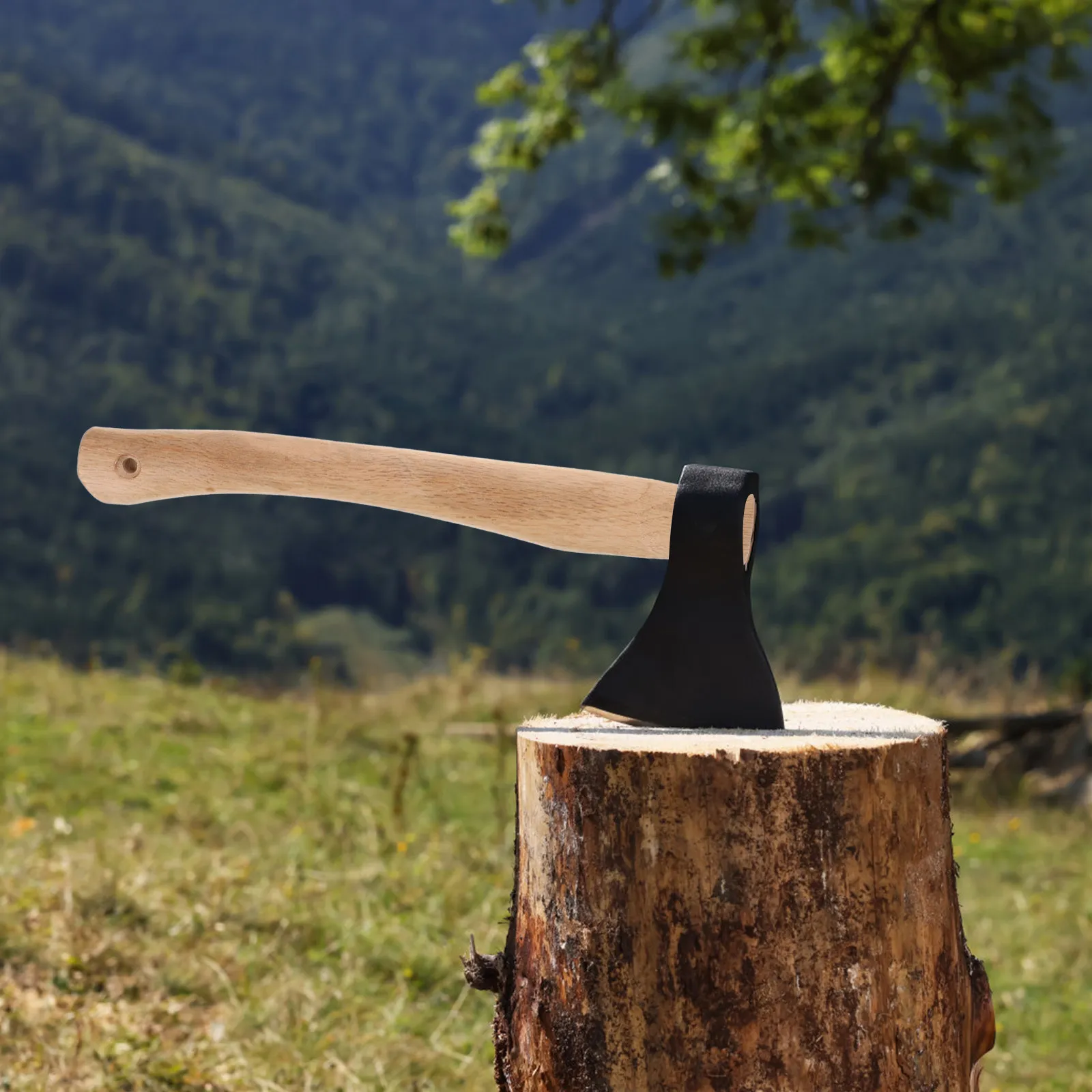 Solid Wood Axe Handle Replacement Premium Natural Hardwood Fit Various Axes Types Outdoor Camping Splitting Felling Tool