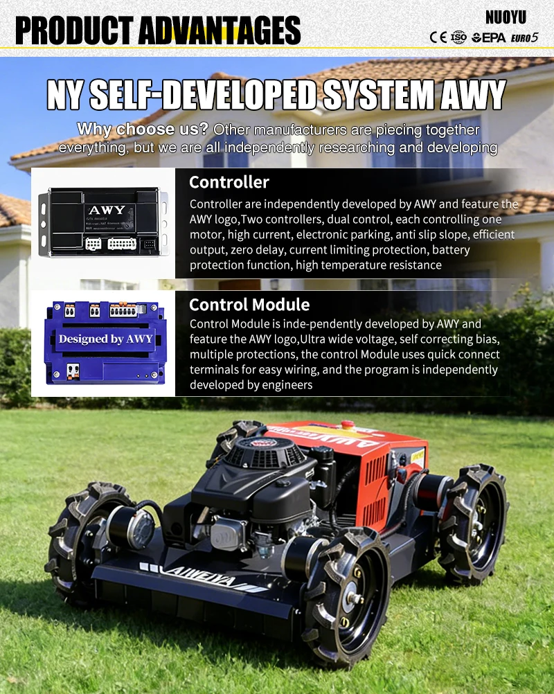 Customized Robot Lawn Mower GPS Autonomous Wire‑Free Cordless Smart Remote‑Controlled Garden Grass Cutting Robot