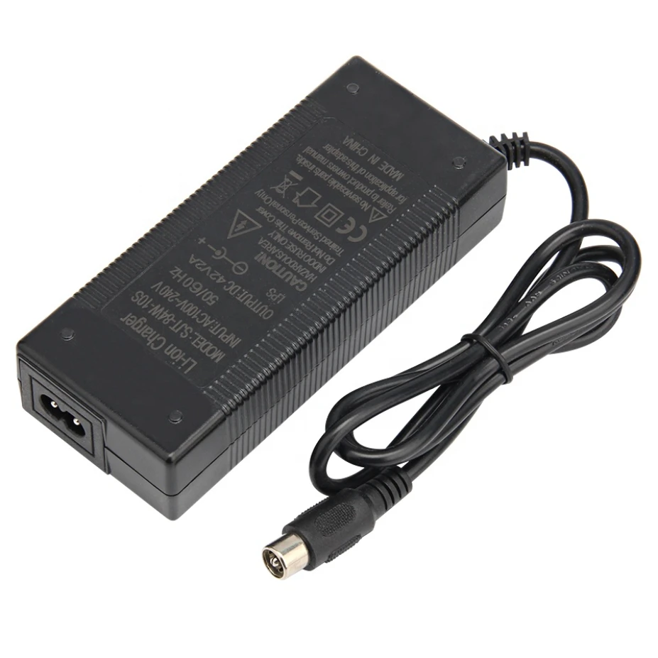 50pcs Output 42V 2A Charger Input 100-240V AC Lithium Li-ion Li-poly Chargers For 10Series 36V Lithium Adapter