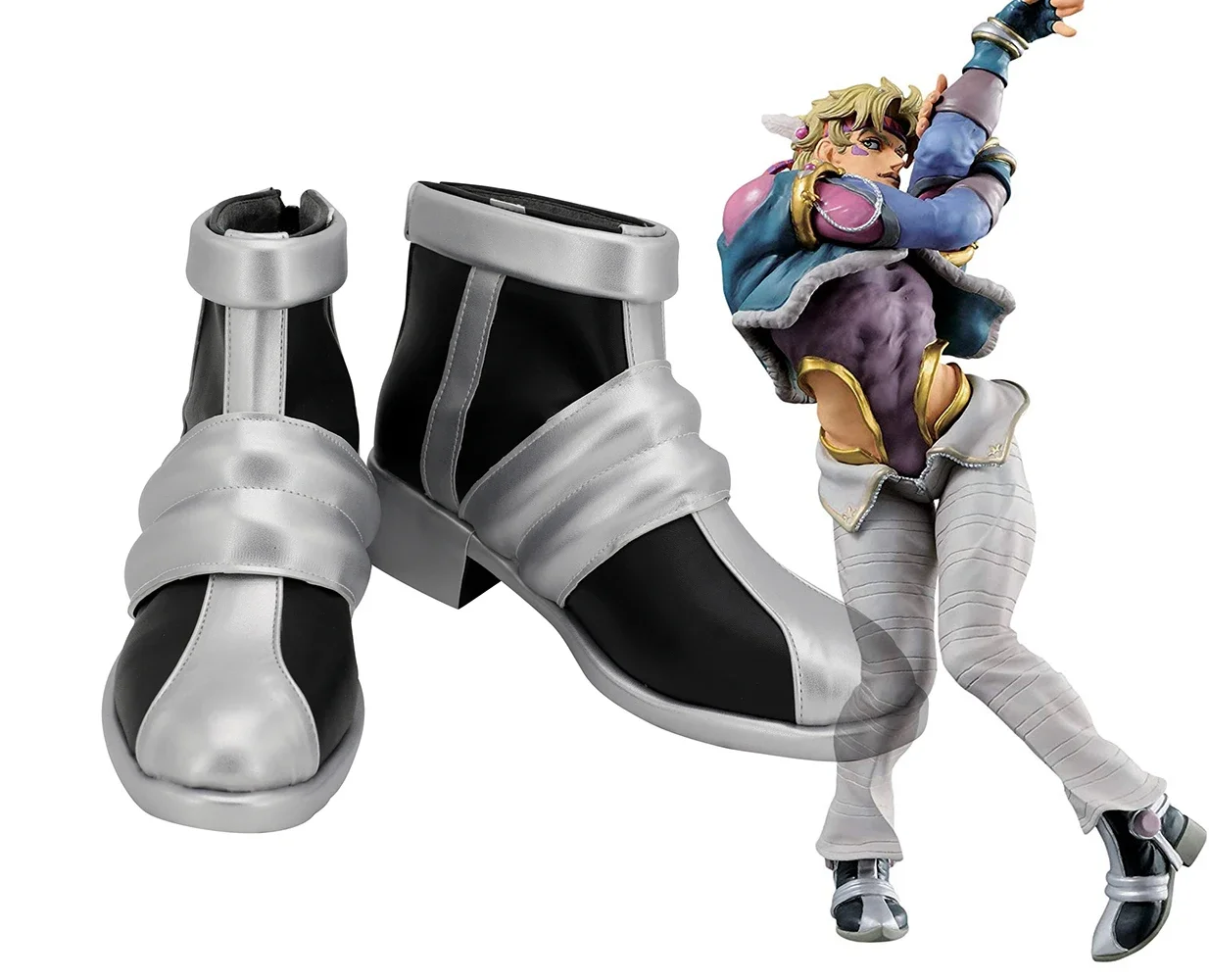 

JoJo's Bizarre Adventure Caesar Anthonio Zeppeli Cosplay Boots Custom Made Shoes for Halloween Comic-con Costumes Accessoires