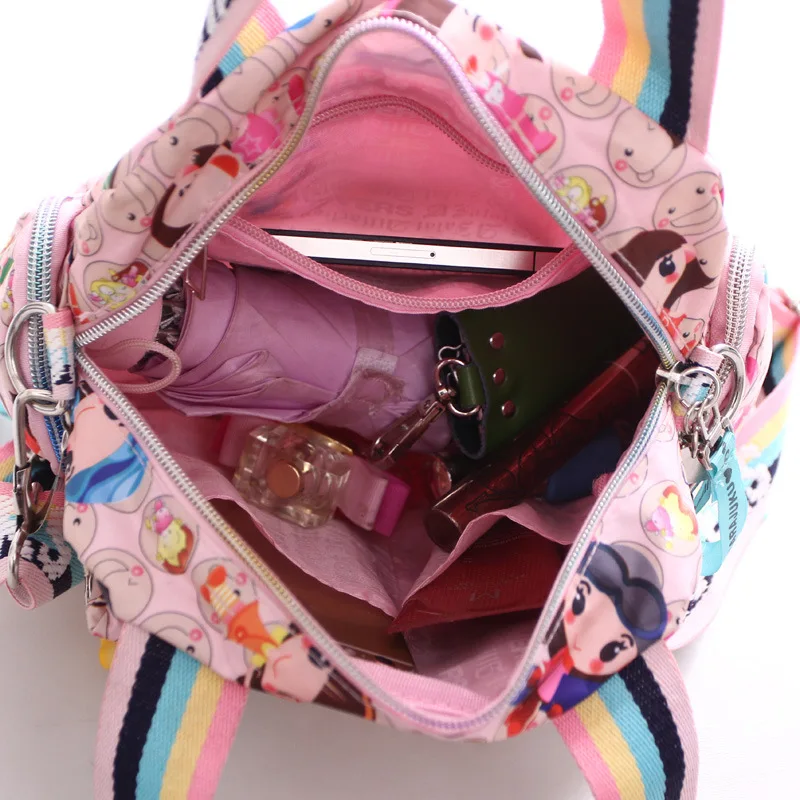 New Woman Cowboy Bag Candy Color Cute Shoulder Bag Girl Harajuku Baby Handbag 2026 Multi-functional Oxford Cloth Messenger Bag