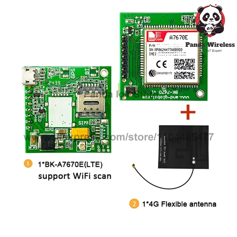 Simcom A7670E Cat1 Development Core Board 4G GSM GPRS Multi-Band Single-SIM 48*48mm for Europe Southeast Asia