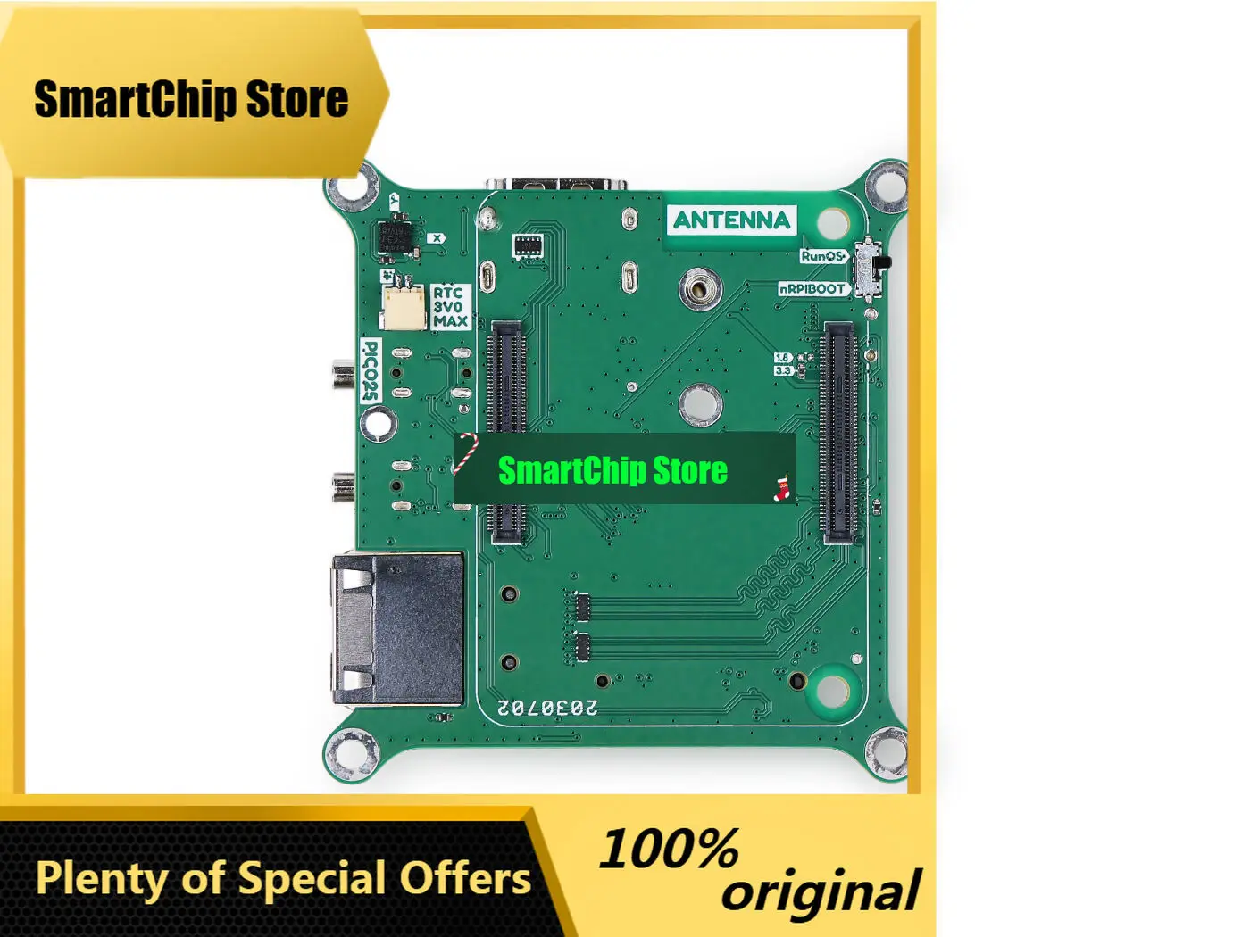 SmCpRaspberry Pi Compute Module 5 CM5 MINIMA Compact Carrier Board, M.2 Key Slot Hailo AI/SSD,CSI/DSI,Gigabit Ethernet,HDMI,USB-