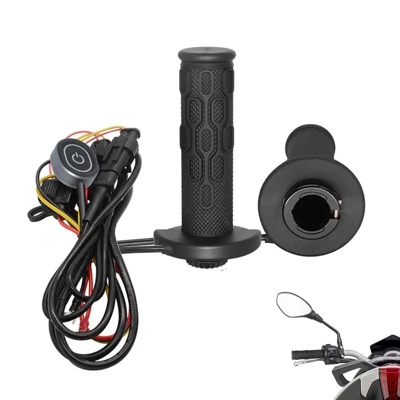 

12V Electric Heated Motorcycle Handle Intelligent 5 Temperature Settings Handle Anti-Slip Motorbike Grips Motorcycle Supplies