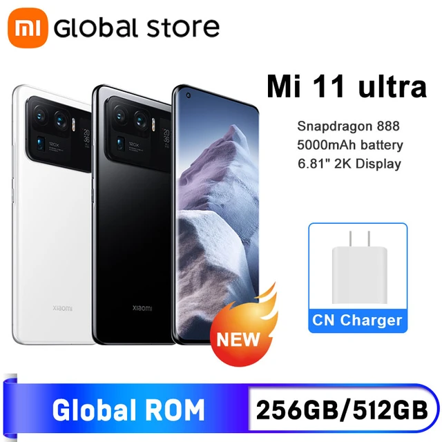 Global Rom Xiaomi Mi 11 Ultra Smartphone 12GB 256GB/512GB Snapdragon 888 2K  AMOLED 120Hz 50MP 5000mAh (24AN80: $499-$80) - AliExpress 509