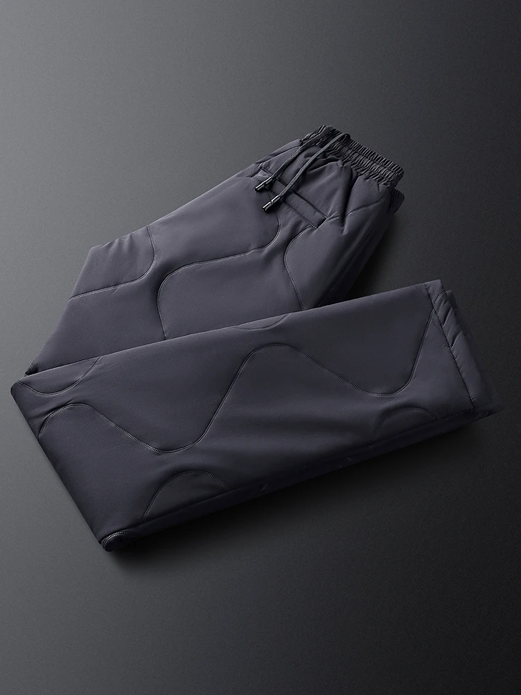 

Ja Charles Luxury Bla Thiened Cotton Pants Men's Winter Outdoor Casual Sports Anti-Cold Long Trousers Polyester Fabric