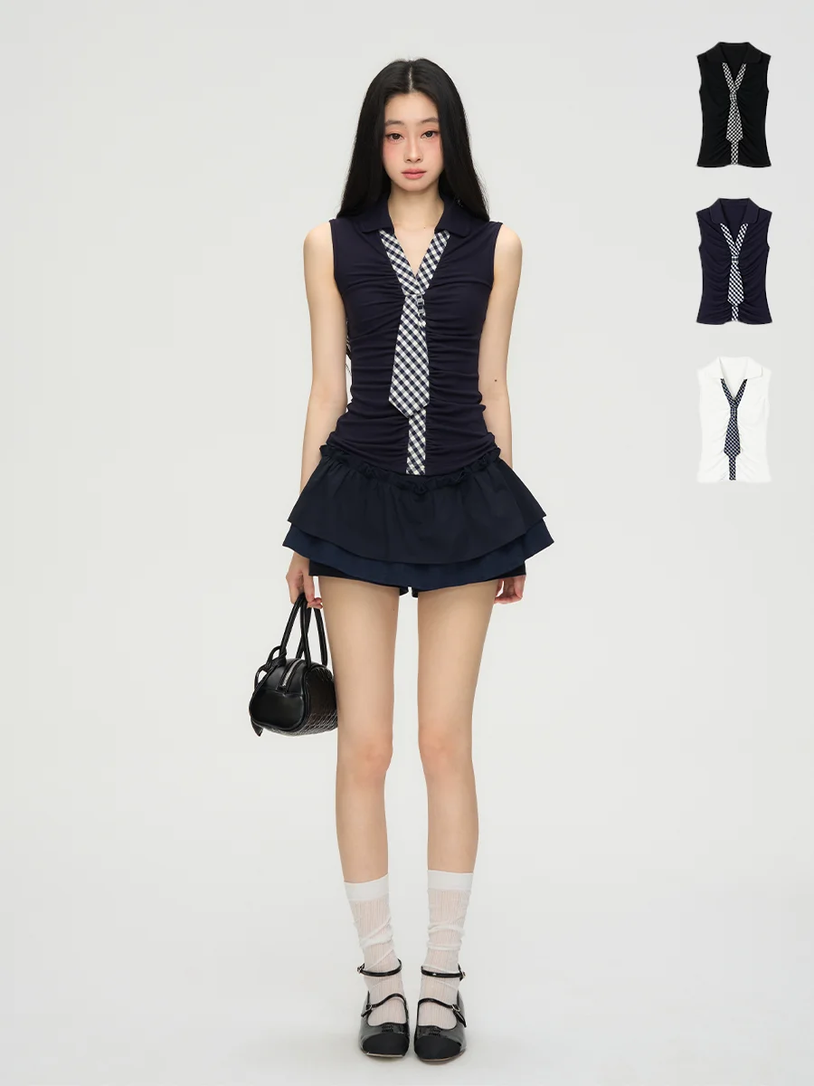 

Punch25ss Tee-Color Plaid Slim Fit Long Sve Women's T-irt Casual Sle Inner Wear Outer Wear Autumn Design Cotton Poly...