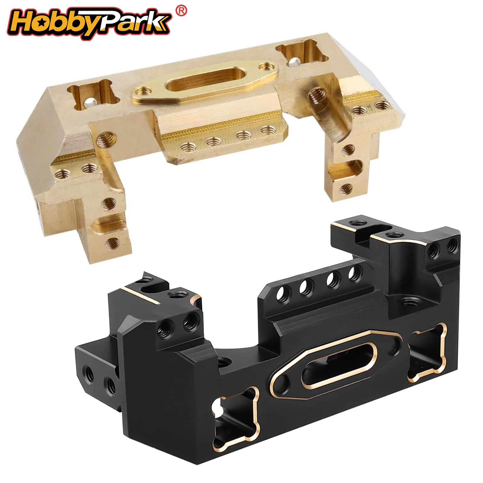 HobbyPark schwere vordere Stoßstangenhalterung aus Messing, Servohalterung, Gewichte 116,5 g, für Traxxas TRX4 Crawler