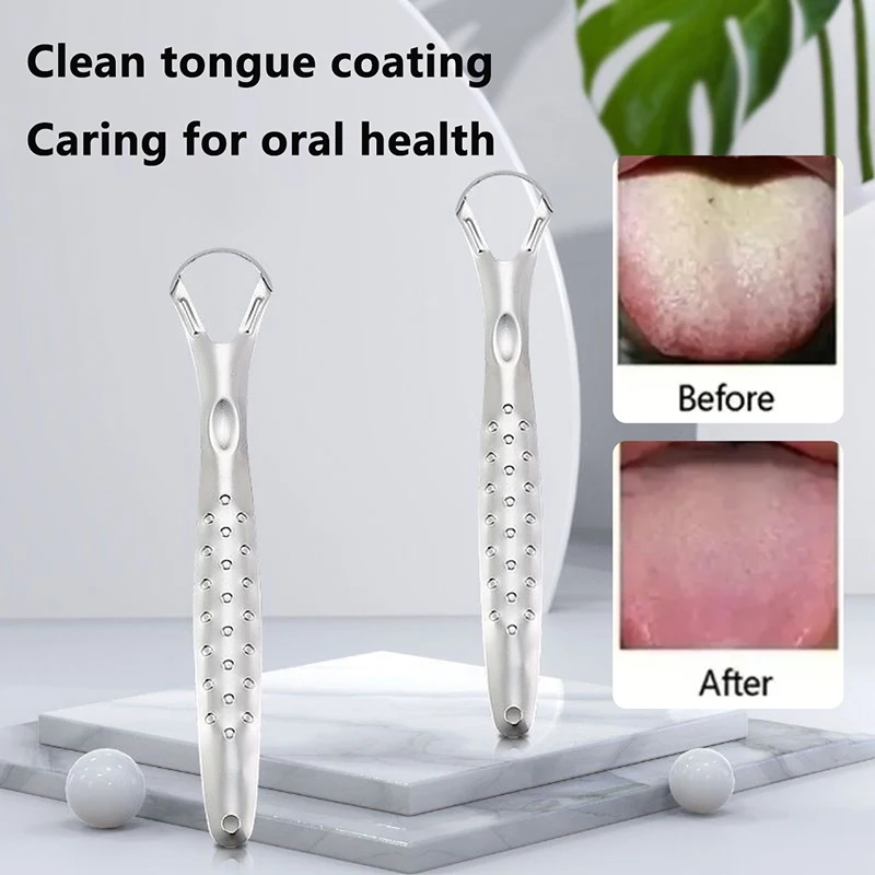 Stainless Steel Tongue Scraper Cleaners For Oral Hygiene Tongue Scraper Toothbrush Tongue Scraper Cleaning Brush