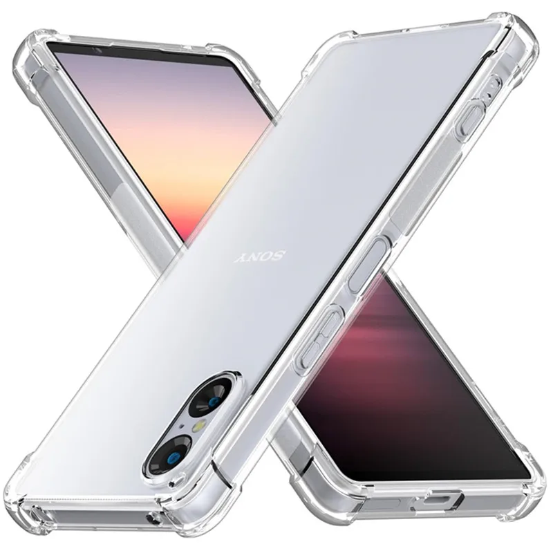 TPU Transparent Phone Case for Sony Xperia 1 VI V 5 IV 10 III II Protective Cover Shockproof Fundas Capa Coque