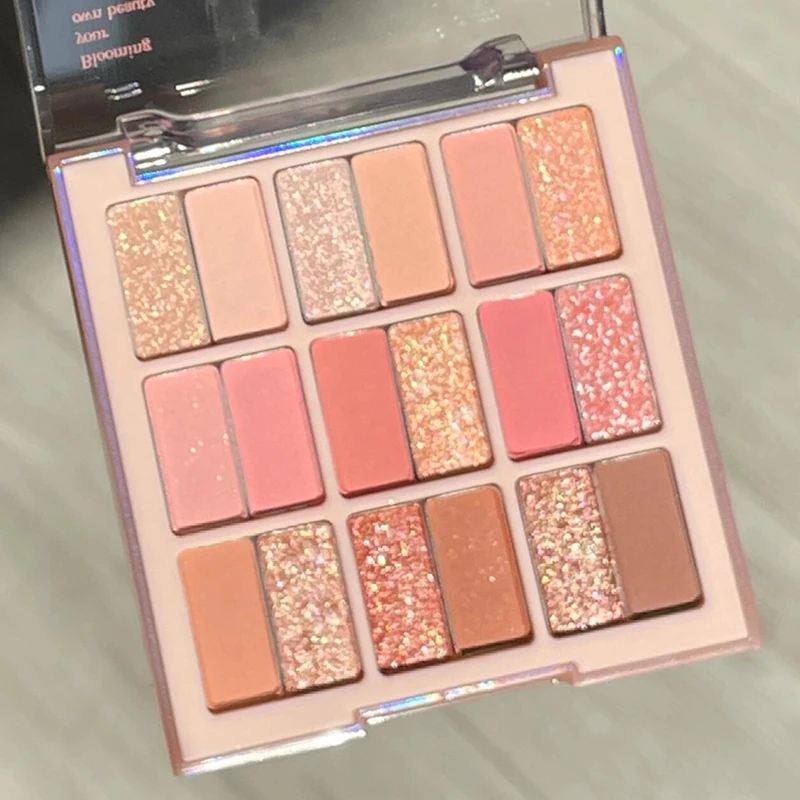 لوحة ظلال عيون لامعة أرجوانية ، مسحوق هايلايتر باللؤلؤ ، عارية ، تدوم طويلاً ، مكياج عيون لامعة ، كوري ، 18 لونًا #5