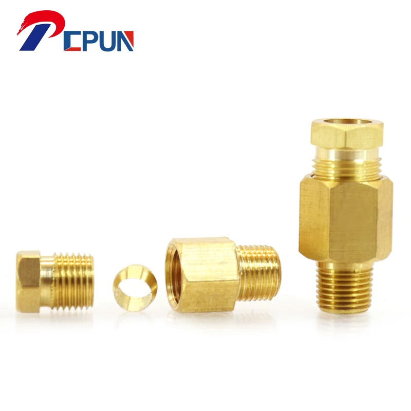 Brass Right-angle Connector/coupling PL-406 for centralized lubrication system/CNC machine centre