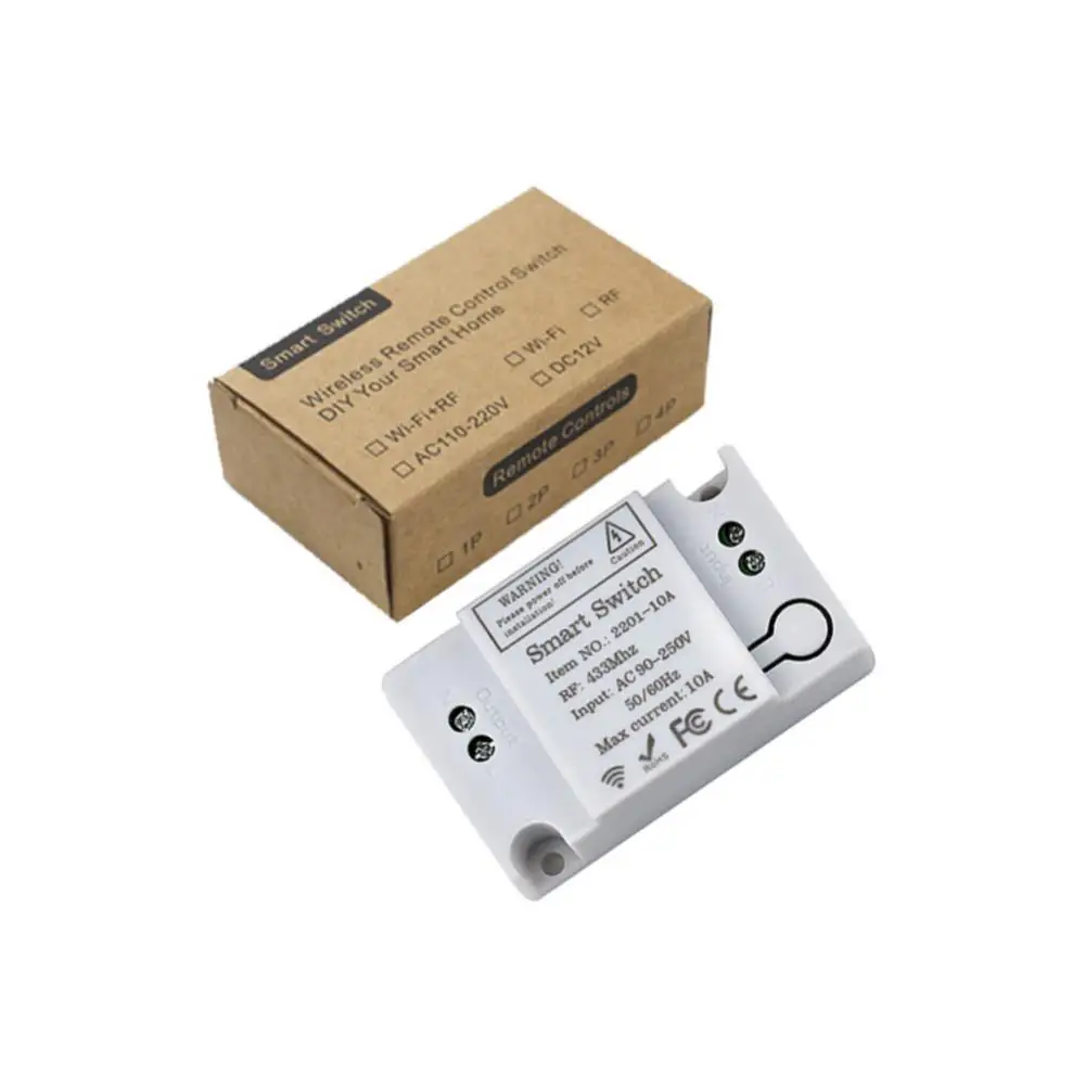 220v Mini Relay Receiver Lighting Control Wireless Foldable Portable Smart Home Accessories Smart Switch Rf 433mhz