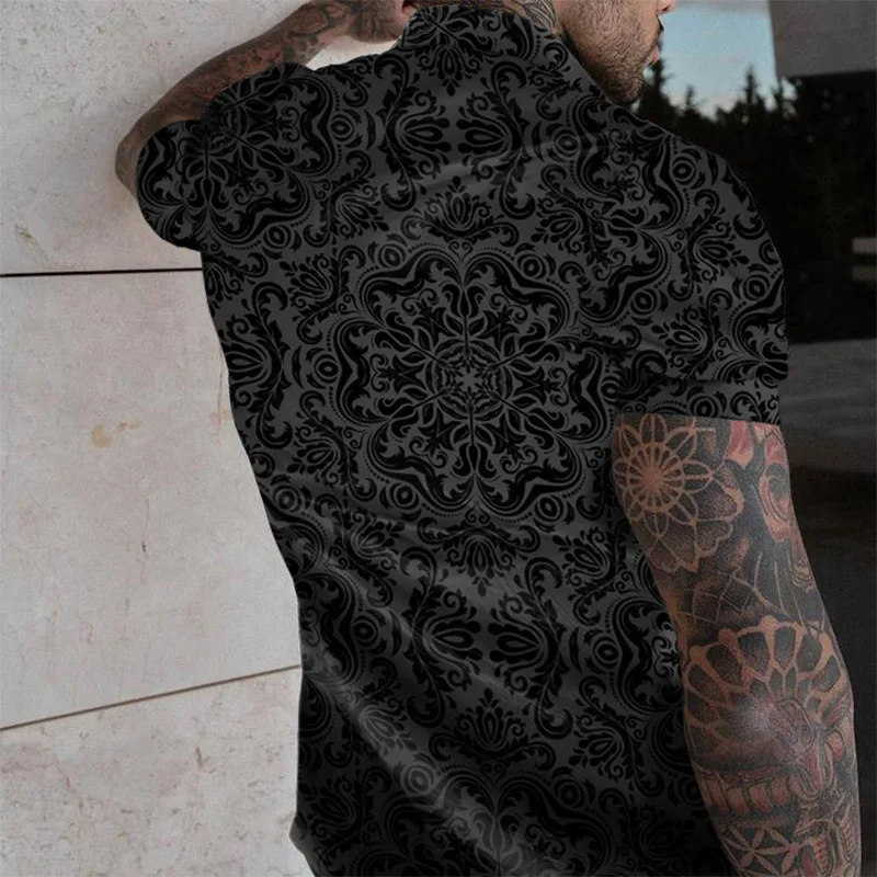 

Qui-Drng Youth Printed irt Suit for Men ort Sve Loose Fit Spring 2025 Faion Casual Wear Other Material 00%