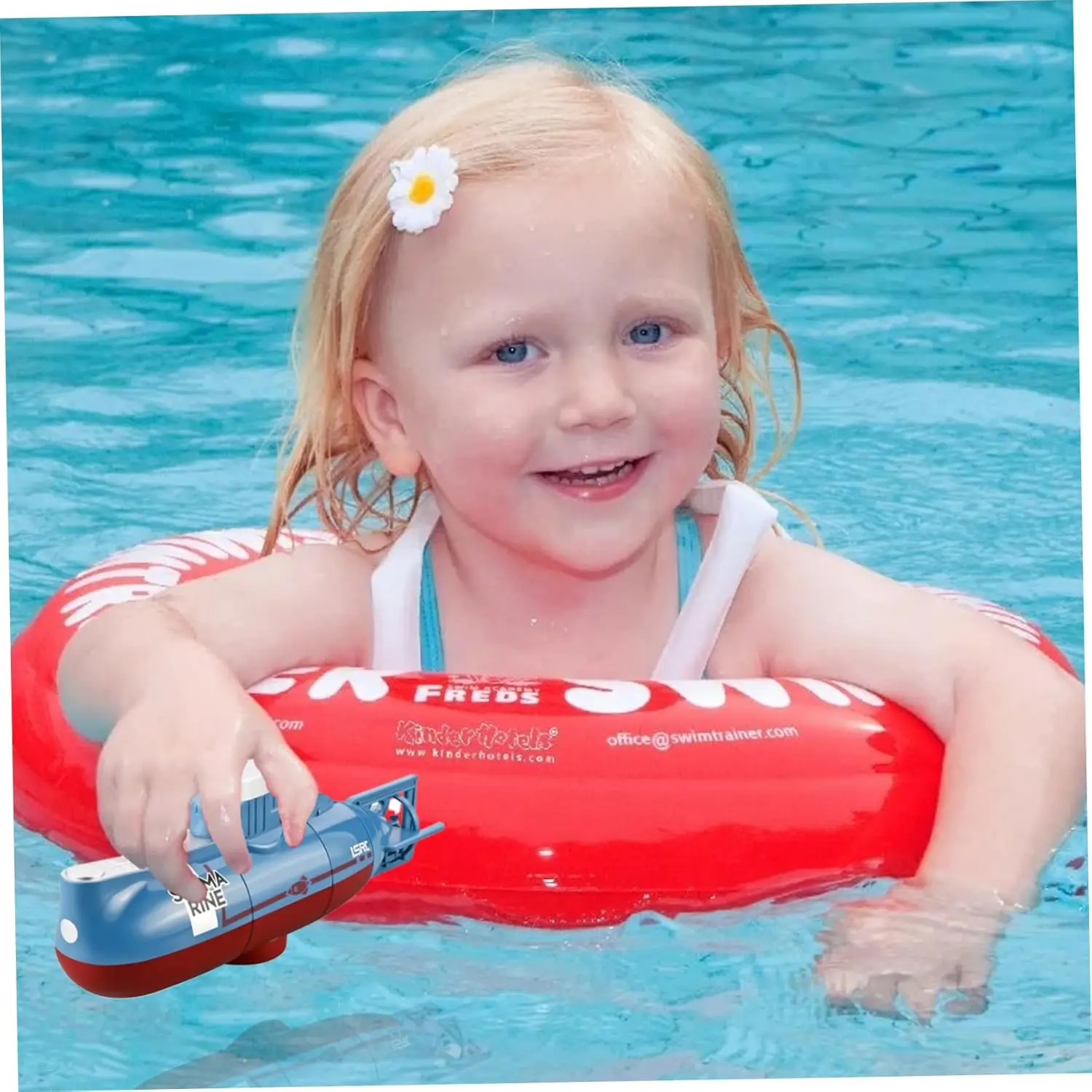 لعبة غواصة للتحكم عن بعد رائعة للغاية للأطفال - قابلة لإعادة الشحن عبر USB، يجب اقتناؤها لحمامات السباحة والدبابات