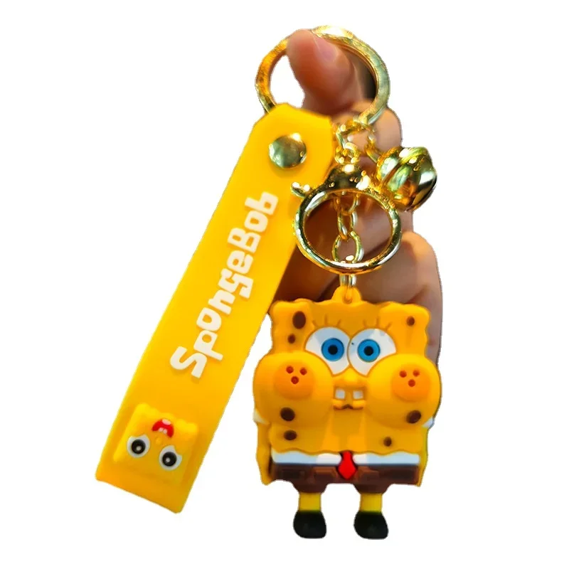 SpongeBob SquarePants Cartoon Couple Keychain Anime Figure Patrick Star Accessories Car Key Chain Backpack Pendant Birthday Gift