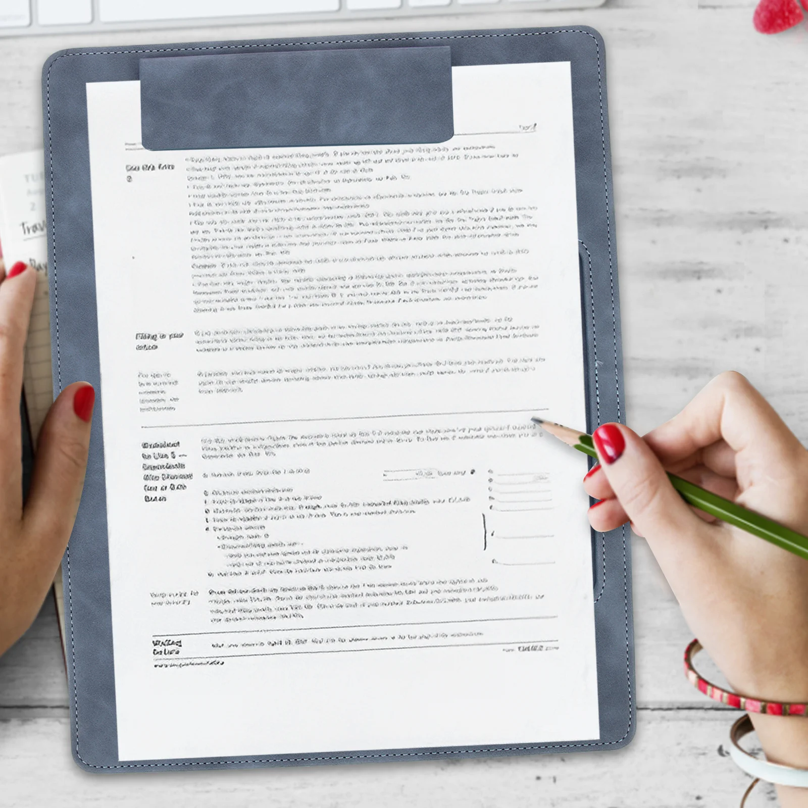 لوحة مجلد ملفات، منظم مستندات متعدد الوظائف، لوحة كتابة محمولة للاستخدام المنزلي في المكتب المدرسي