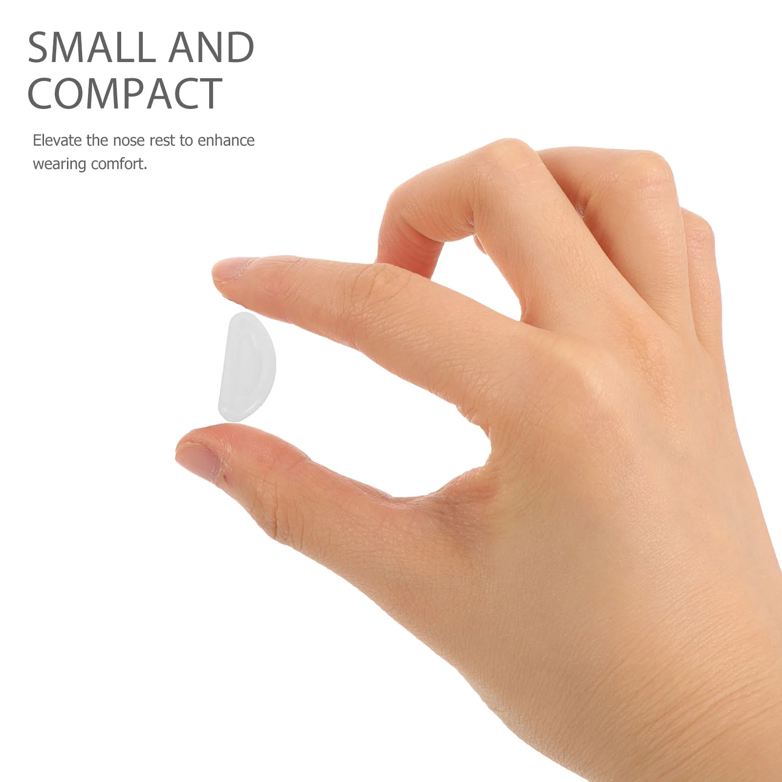 

6 Pairs Anti Slip Nose Pads 2mm H Black Transparent Silicone Eyeglass Frame Cushion Comfortable Glasses Supplies