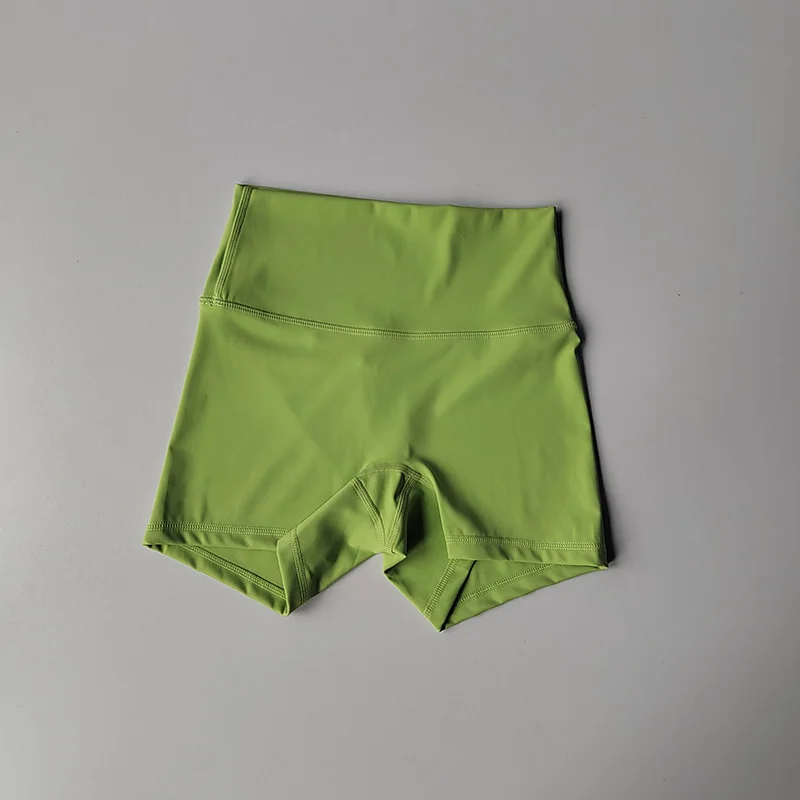 Nude Yoga Shorts for Women Running and Slimming Elastic Fitness Quick-drying High Waist Tight Training Dance Three-point Pants image 4