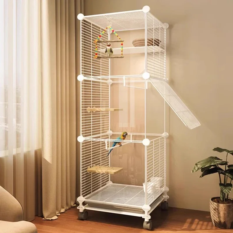 Birdcage Iron Wrought Bird Cages Play Top Large Aviary With Stand For Cockatiel Parrot Finch Jaula Para Pajaros Pet Supplies