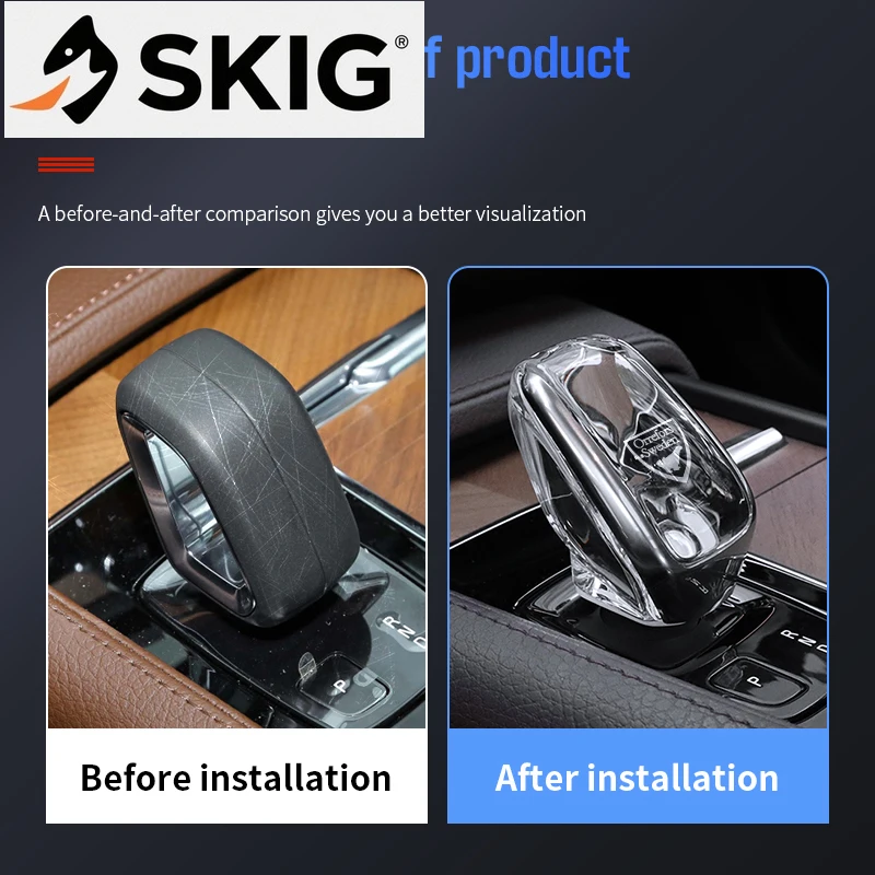 For Volvo XC60 S60 V60 XC90 S90 V90 2021 2022 Car Gear Lever Shift Knob Handle Upgrade Crystal Gearbox Decor Cover Accessories
