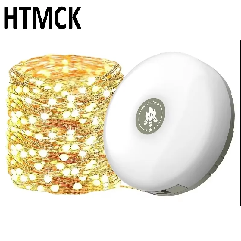 Hunting Outdoor Decor - LEDキャンプ用リール型ストリップライト 10M 雰囲気照明 リサイクル可能なライトストリップ 屋外ガーデン装飾ランプ テントルーム用