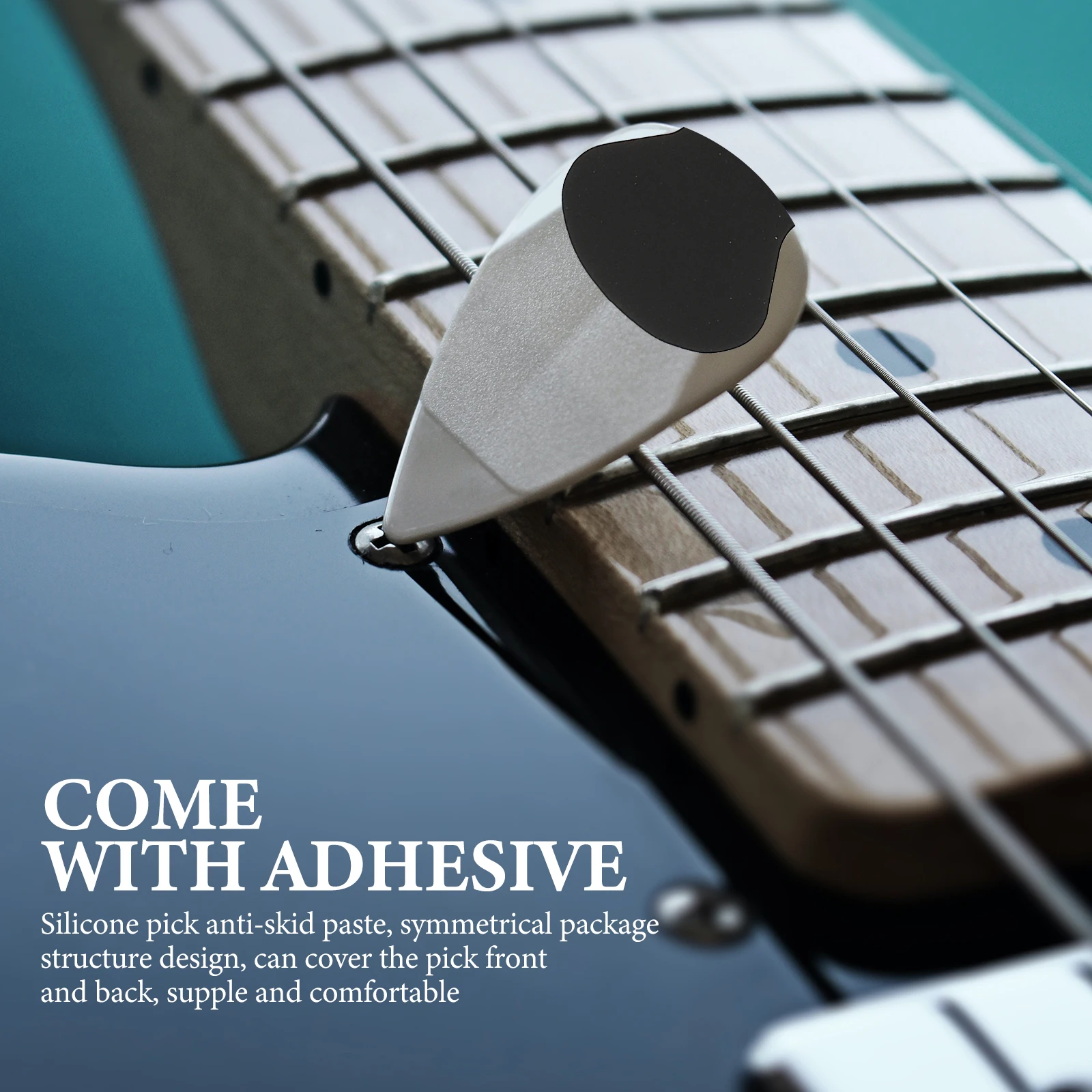 

20 Pcs Bass Anti-slip Stickers for Paddles Guitar Picks with Grip Eva Rubber Grips