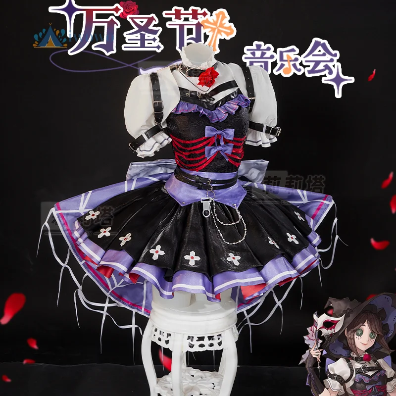 

Игра Identity V Эмма Вудс Косплей Костюм садовника Концертный парик Фиолетовый Лолита Платье принцессы Шляпа Женский карнавальный костюм на Хэллоуин