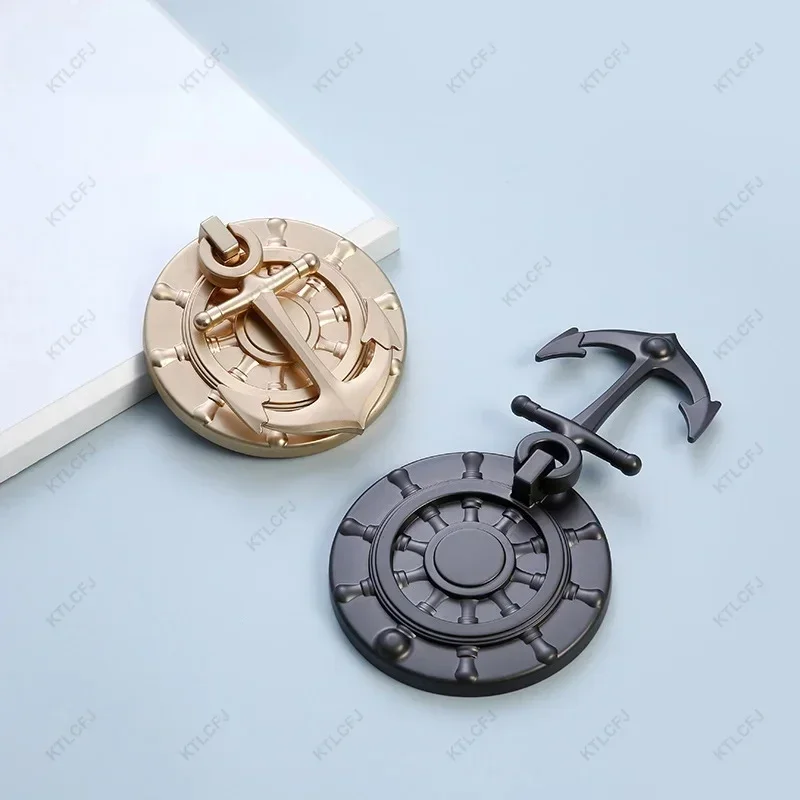 Modern Minimalist and Luxurious Zinc Alloy Ship Anchor Design Knocker European Creative Door Anti-theft Door Knocker