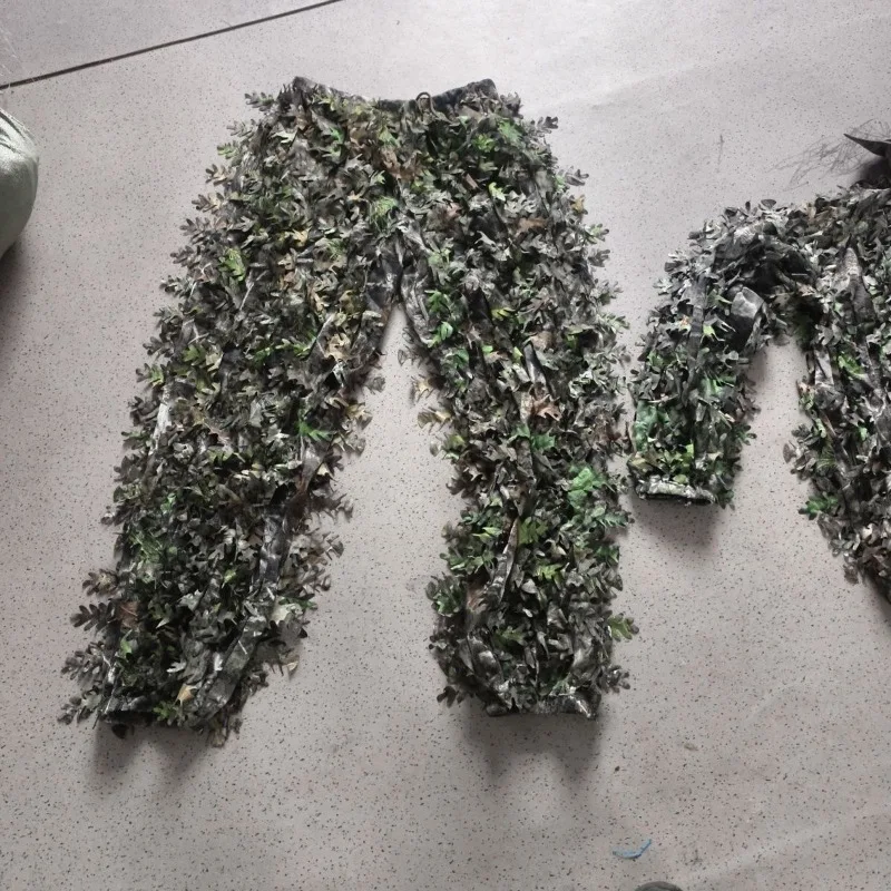 Bionic Maple Leaf Ghillie Suit Cloak 3D Leaf Breathable Stealth for Hunting Airsoft Outdoor Traje Ghillie Camouflage
