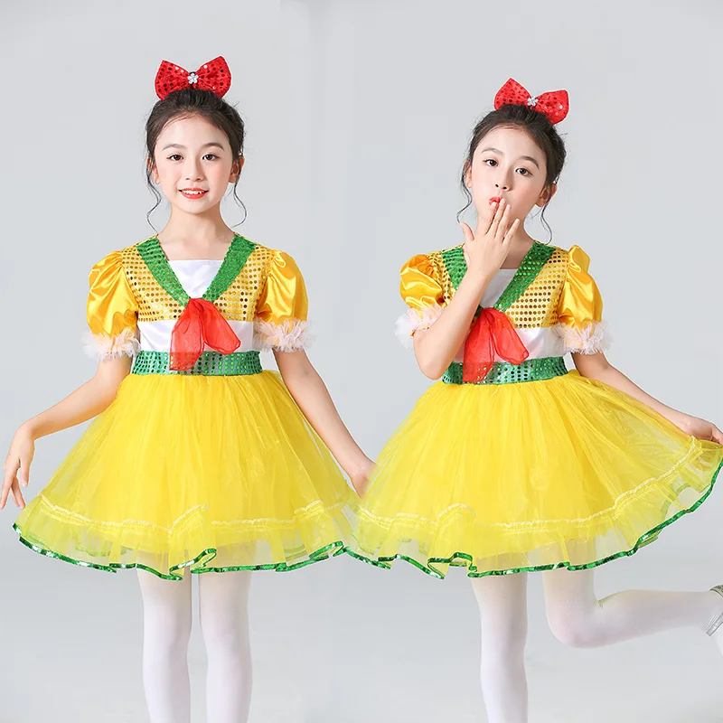 International Children's Day Performance Costume Pengpeng Small Garden Dance Dress Kindergarten Girl