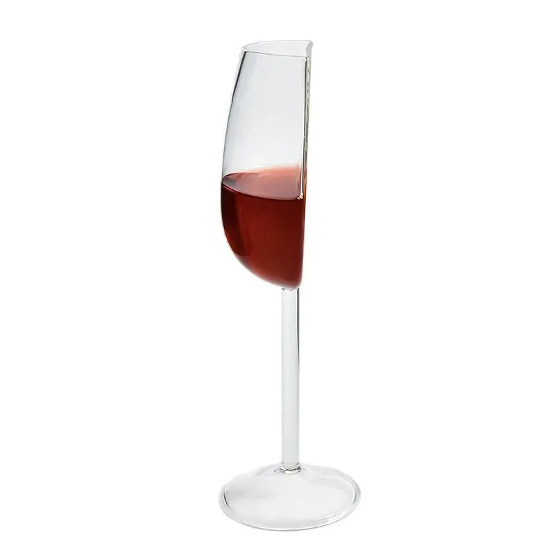 

Half glass champagne creative fun gift glass champagne wine goblet red wine glass semi-round body