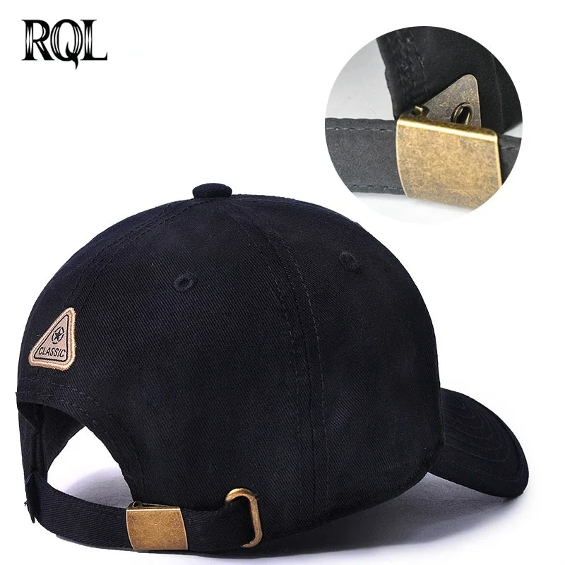 Men\'s Baseball Cap Black Fashion Brand Summer Hat Solid Color Tracker Cap Adjustable Snapback Dad Hat Sport Embroidery Letter