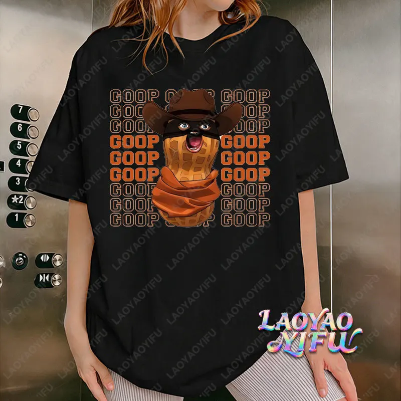 The Burnt Peanut GOOP Meme Graphic Tees Whimsical Viral Graphic Tshirt Burnt Peanut Game Lovers Gift Fashion Y2k Streetwear Tops