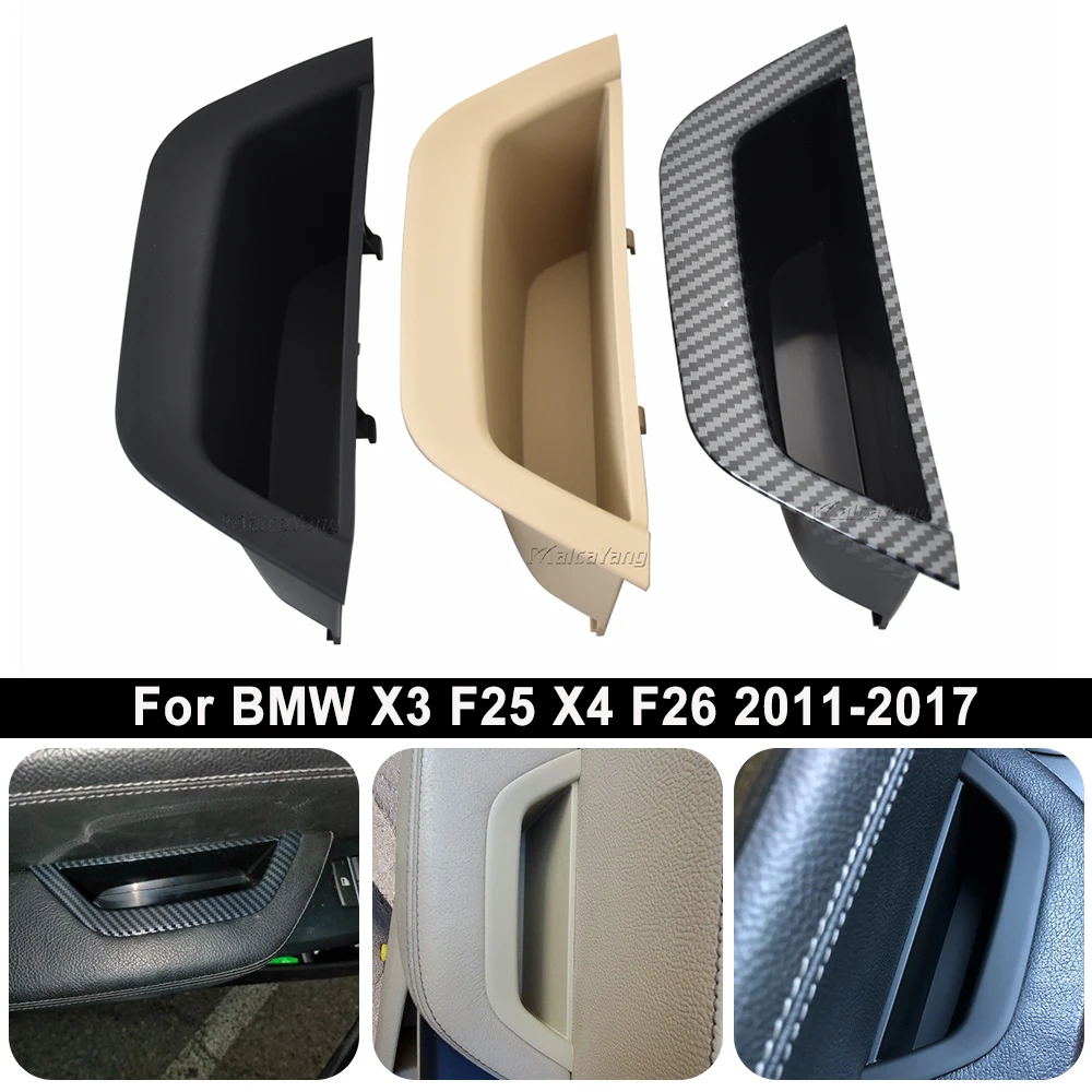 New For BMW X3 X4 F25 F26 2011-2017 Durable To Use LHD RHD Interior Door Pull Handle Armrest Panel Cover Storage Box Car Styling