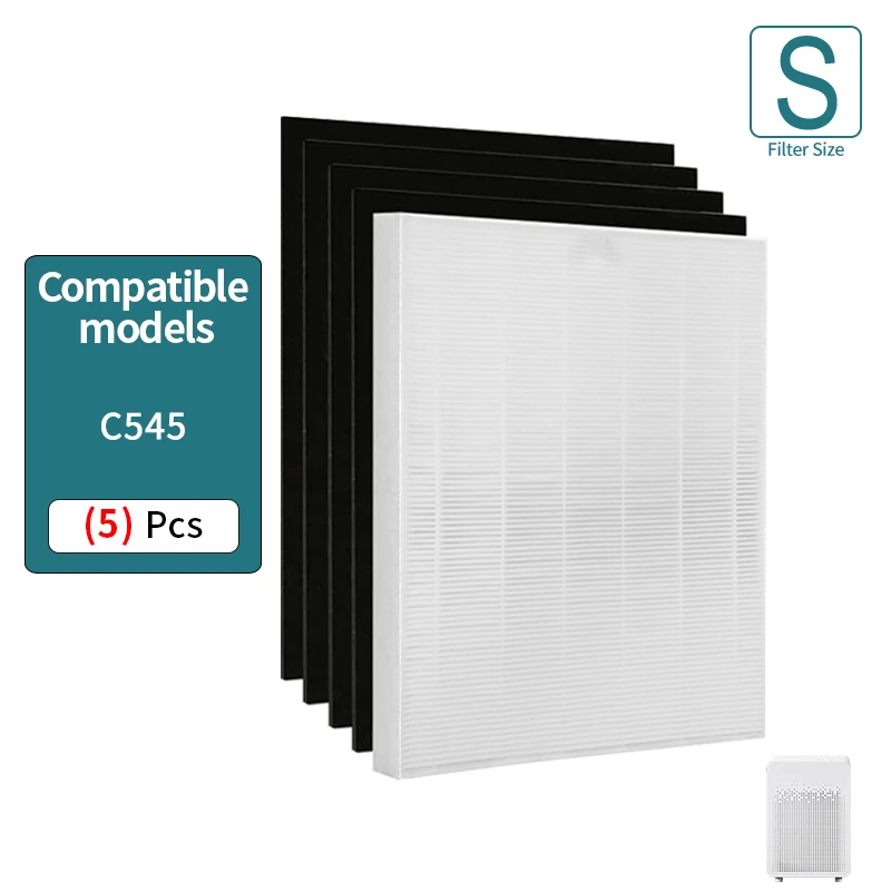 True HEPA Filter Replacement with Activated Carbon Compatible with Winix Air Purifier Model C545,P150,B151,9300,1 Set