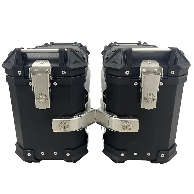 Factory Customized 30L+30L OEM Aluminium Alloy Retrofit/Upgrade New Rear Trunk Luggage Side Boxes Hot Sale Motorcycles Tail
