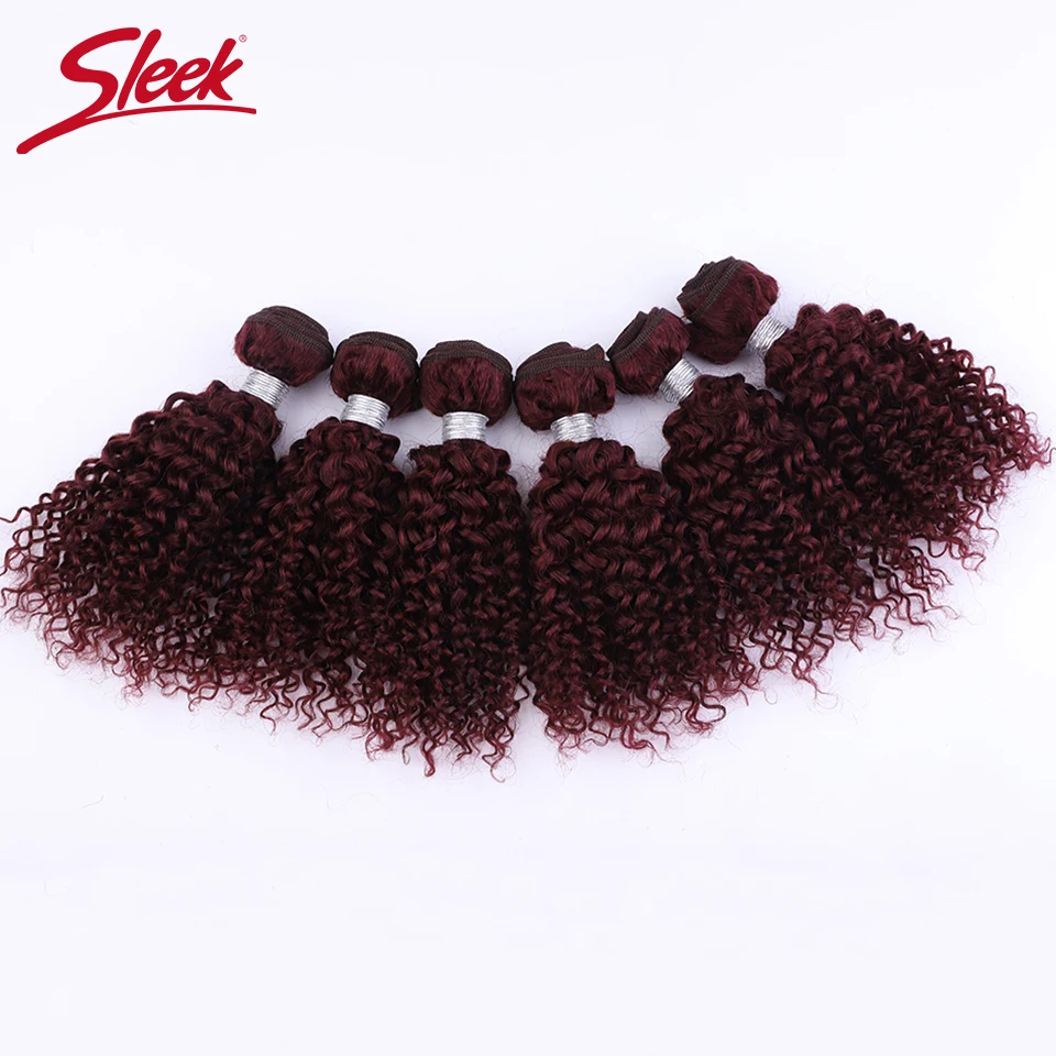 Grande Vendita Peruviano Crespo Riccio Fasci di Capelli Umani 6 Pz 99J Jerry Ricci Estensioni Dei Capelli Umani 100% Fasci di Capelli Umani di Remy