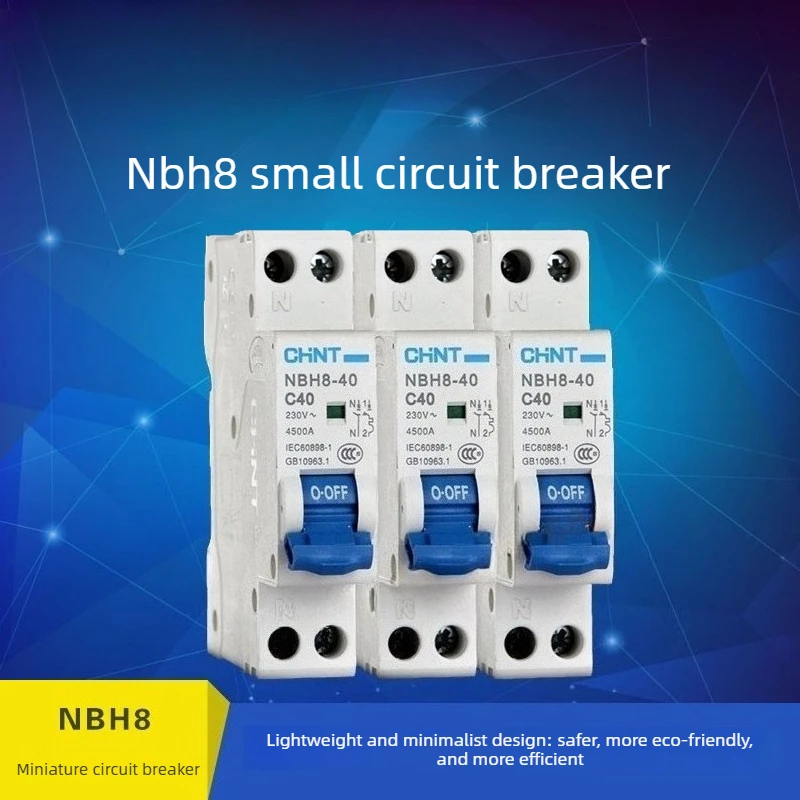 Authentic Chint NBH8-40 1P+N Low-Voltage Breaker 6A/10A/16A/20A/25A/32A/40A Compact Design for Distribution Boxes