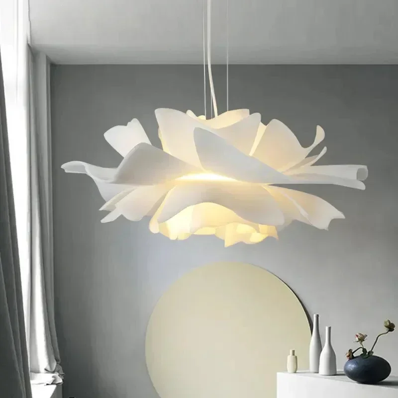 Creative French Cream Chandelier Modern Minimalist Nordic Pine Cone Pendant Light Bedroom Study Dining Room LED Suspension Lamp