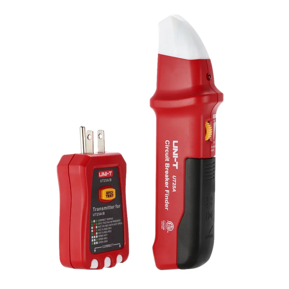 UNI-T Ut25a Stroomonderbreker Zoeker 90-120V Led Indicator Socket Tester Met Instelbare Gevoeligheid Pieper Analoog Ontvanger